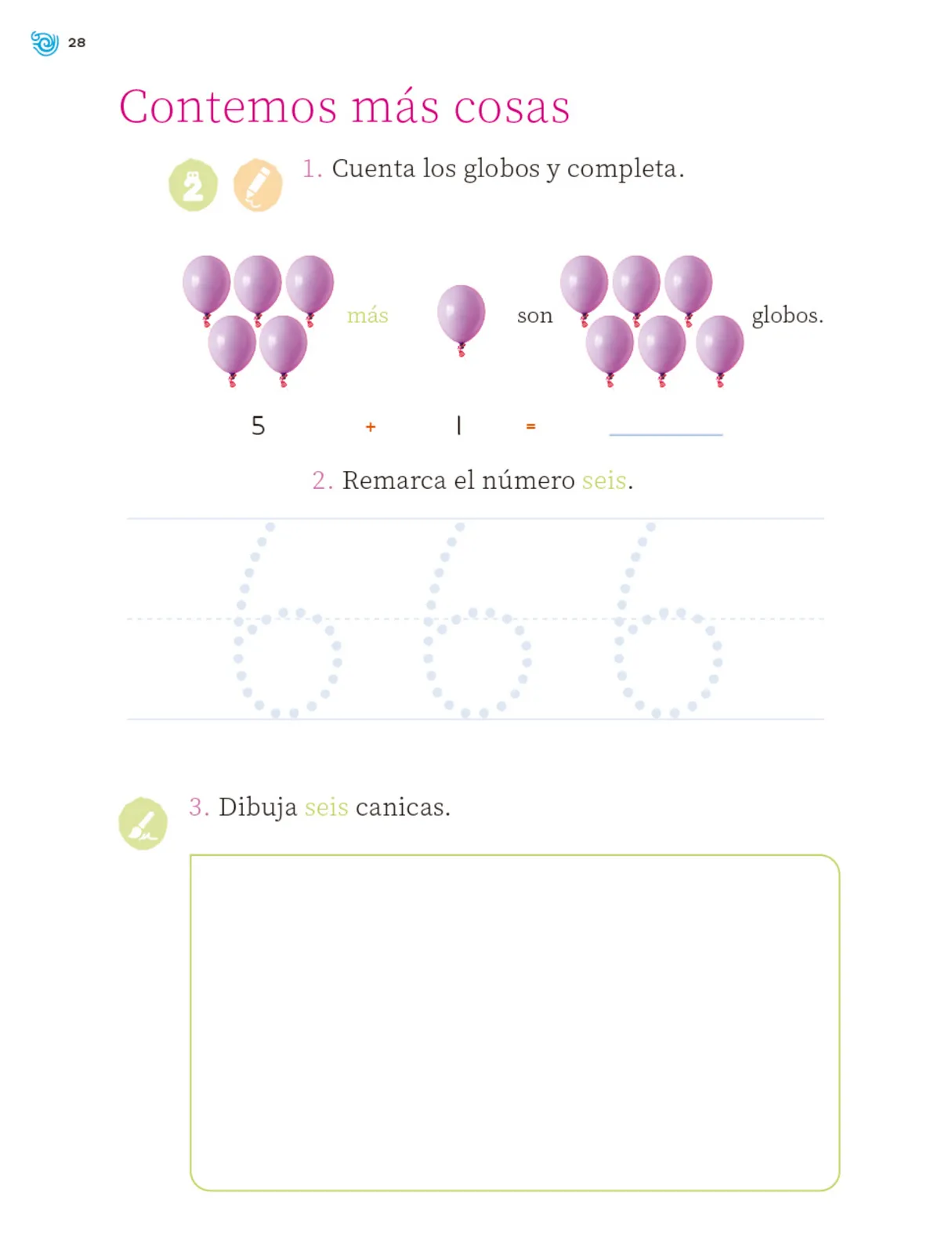 Miniatura página 29 de Múltiples lenguajes. Trazos y números.   Libro de Educación Primaria Grado 1°  Ciclo Escolar 2025 - 2026