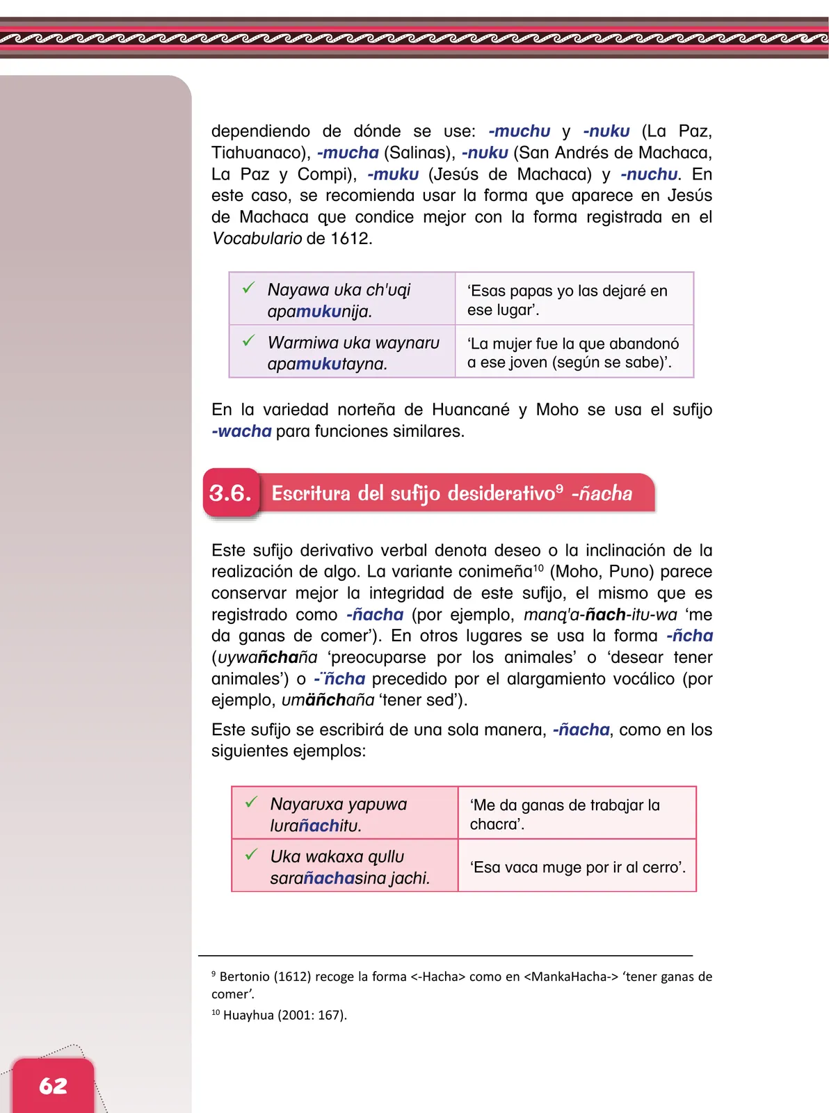 Página 64 de Aymara arutha chiqapa qillqañataki panka = Manual de escritura Aimara · 2021