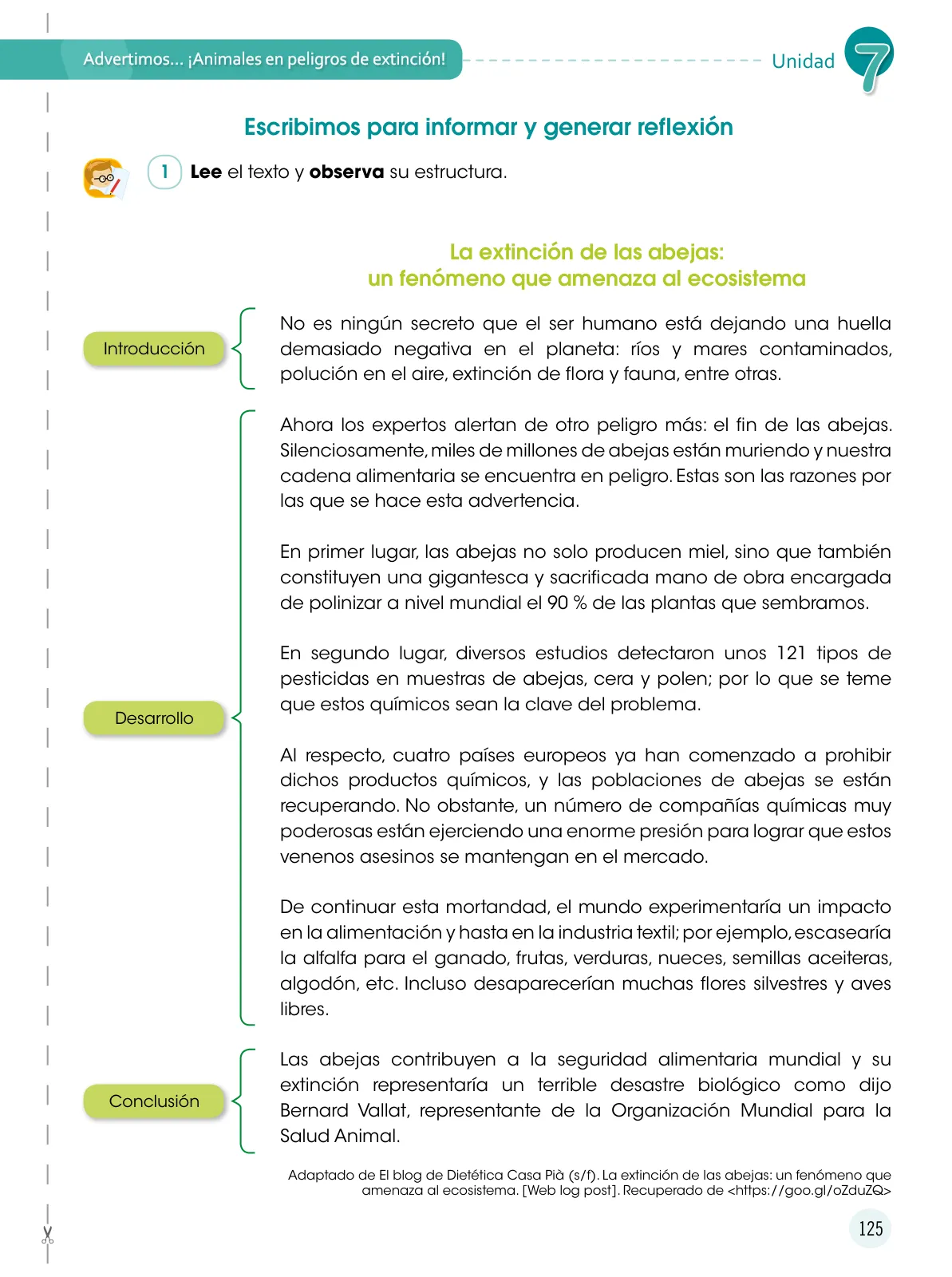 Miniatura página 126 de Comunicación 6 : cuaderno de trabajo para sexto grado de Educación Primaria 2019 · 2019