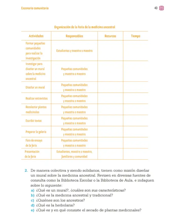 Página 46 de Proyectos Comunitarios. Libro de Educación Primaria Grado 4° Ciclo Escolar 2025 - 2026