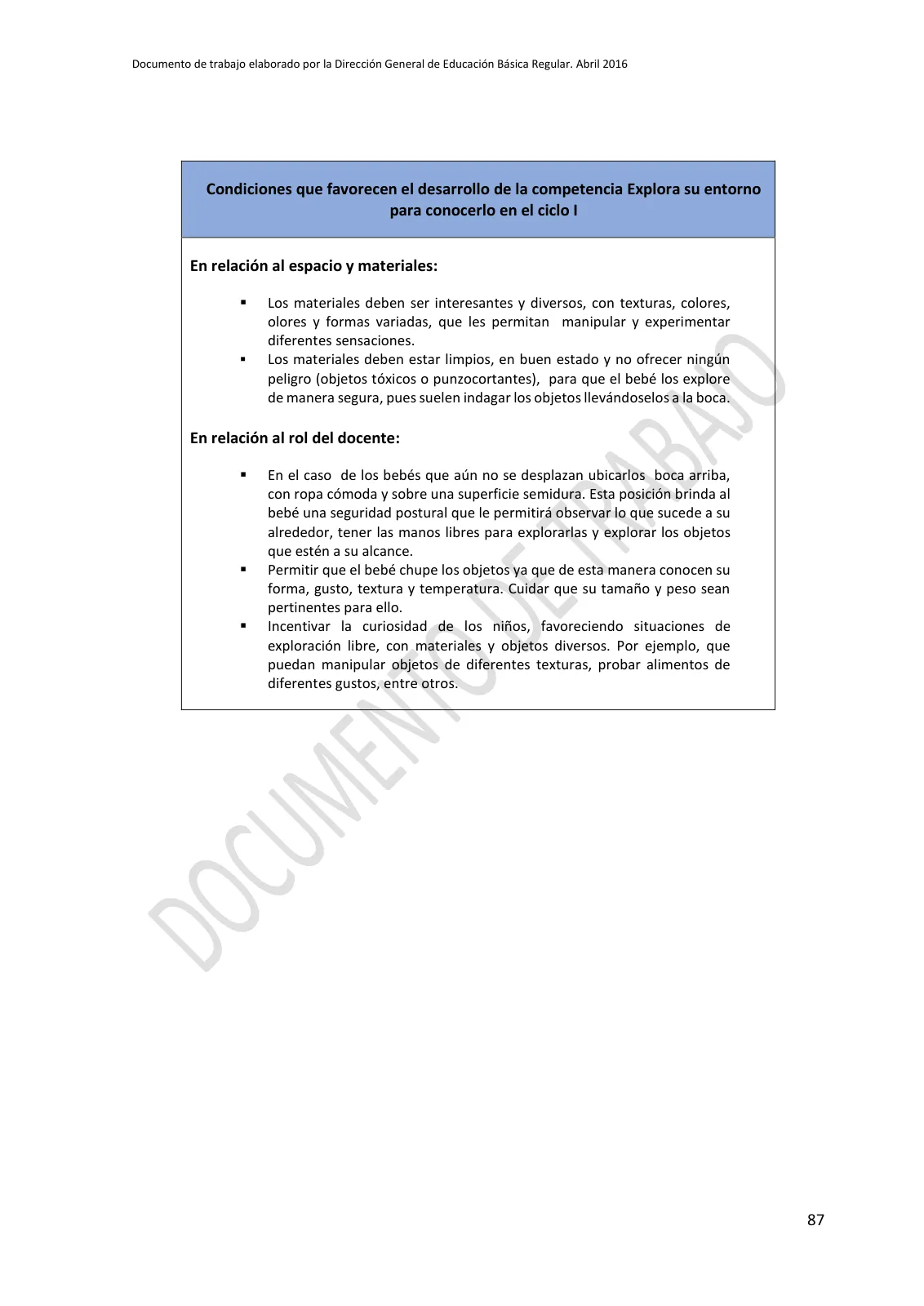 Miniatura página 87 de Programa curricular de Educación Inicial · 2016