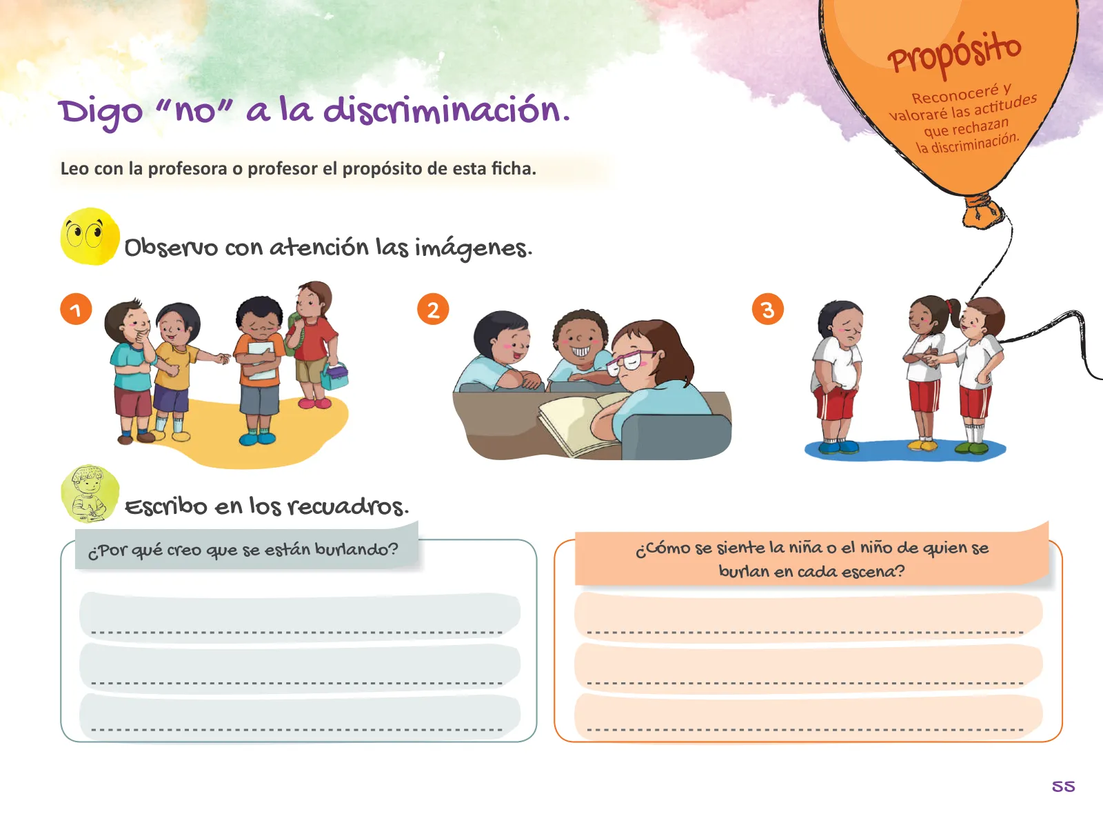Miniatura página 57 de Cuadernillo de Tutoría Segundo Grado Educación Primaria 2019 · 2019
