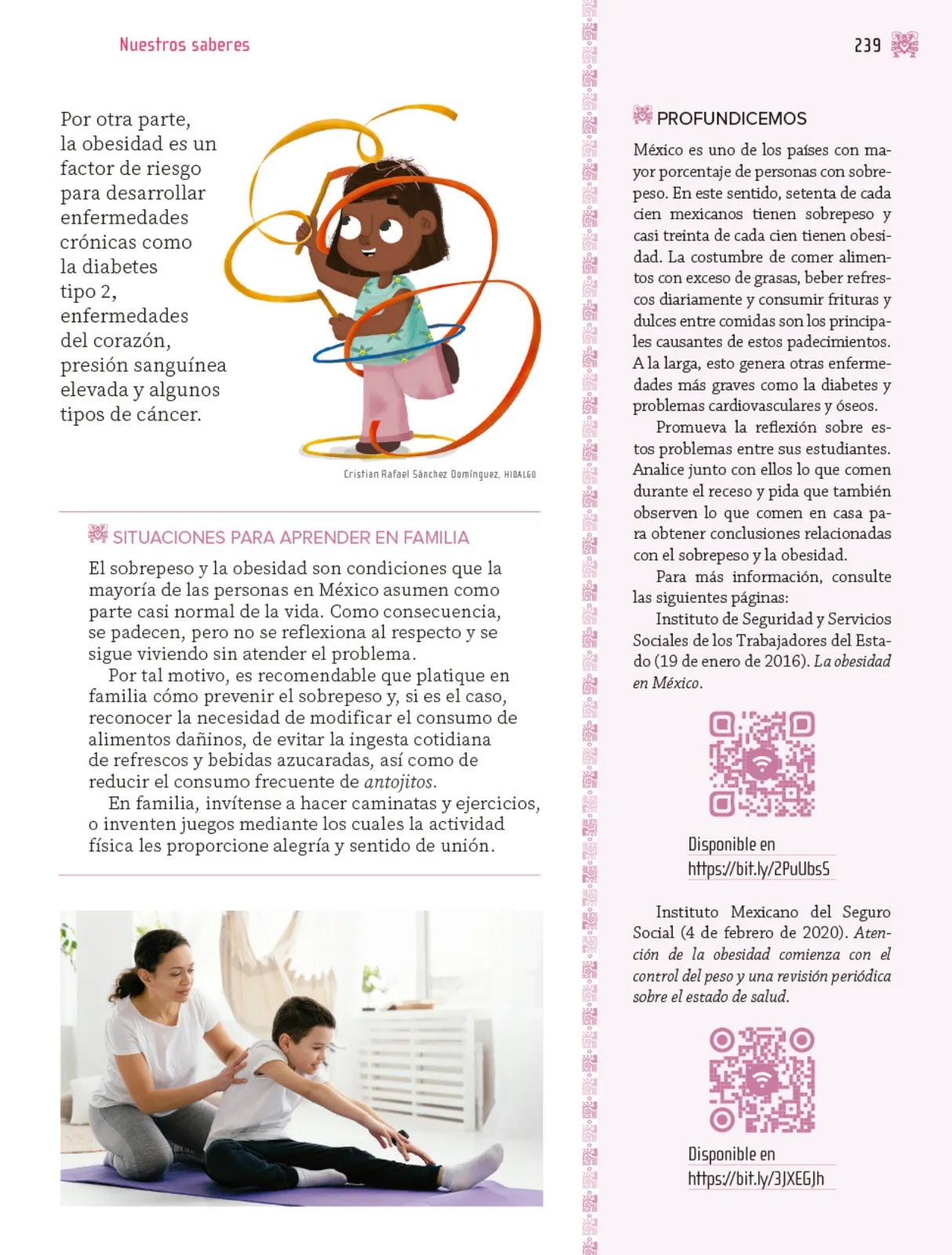 Página 240 de Nuestros saberes: Libro para alumnos, maestros y familia.   Libro de Educación Primaria Grado 4°  Ciclo Escolar 2025 - 2026