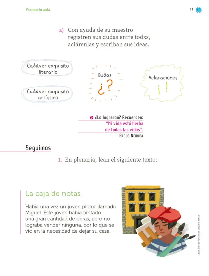 Página 54 de Proyectos de Aula. Libro de Educación Primaria Grado 1° Ciclo Escolar 2025 - 2026