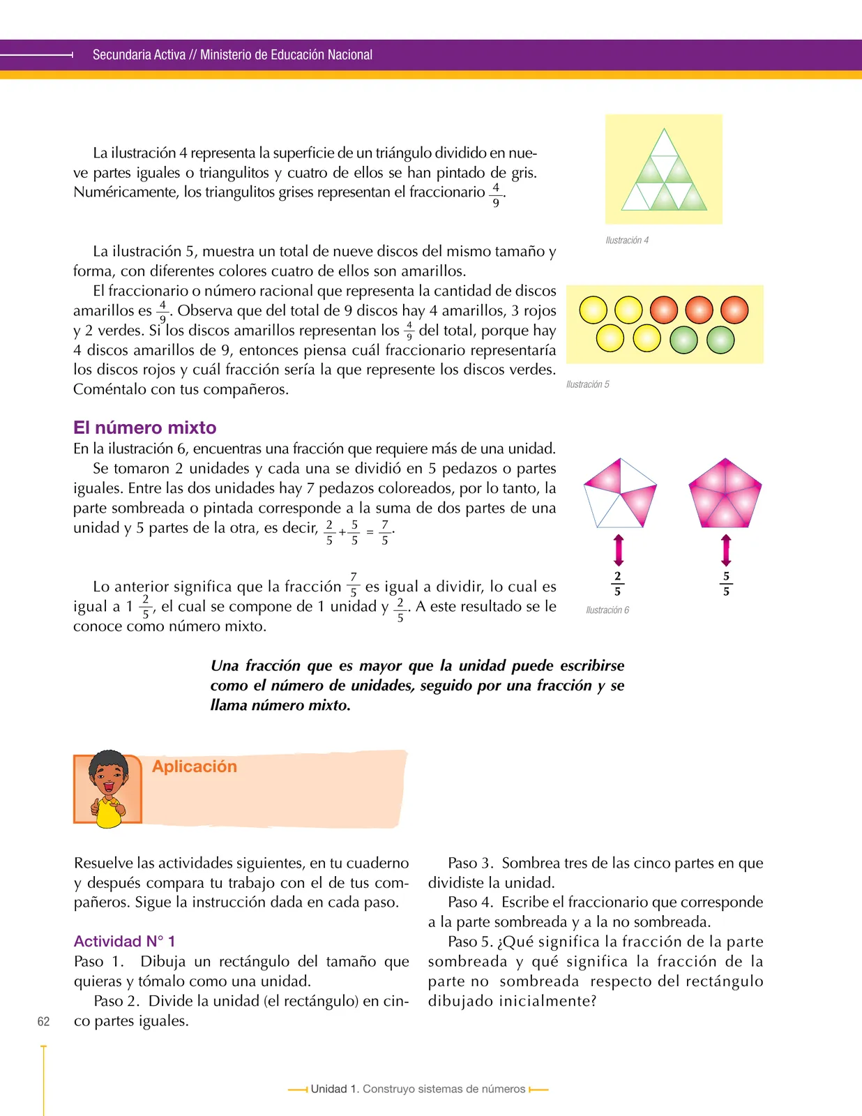 Página 62 de Matematica 6° · Secundaria Activa