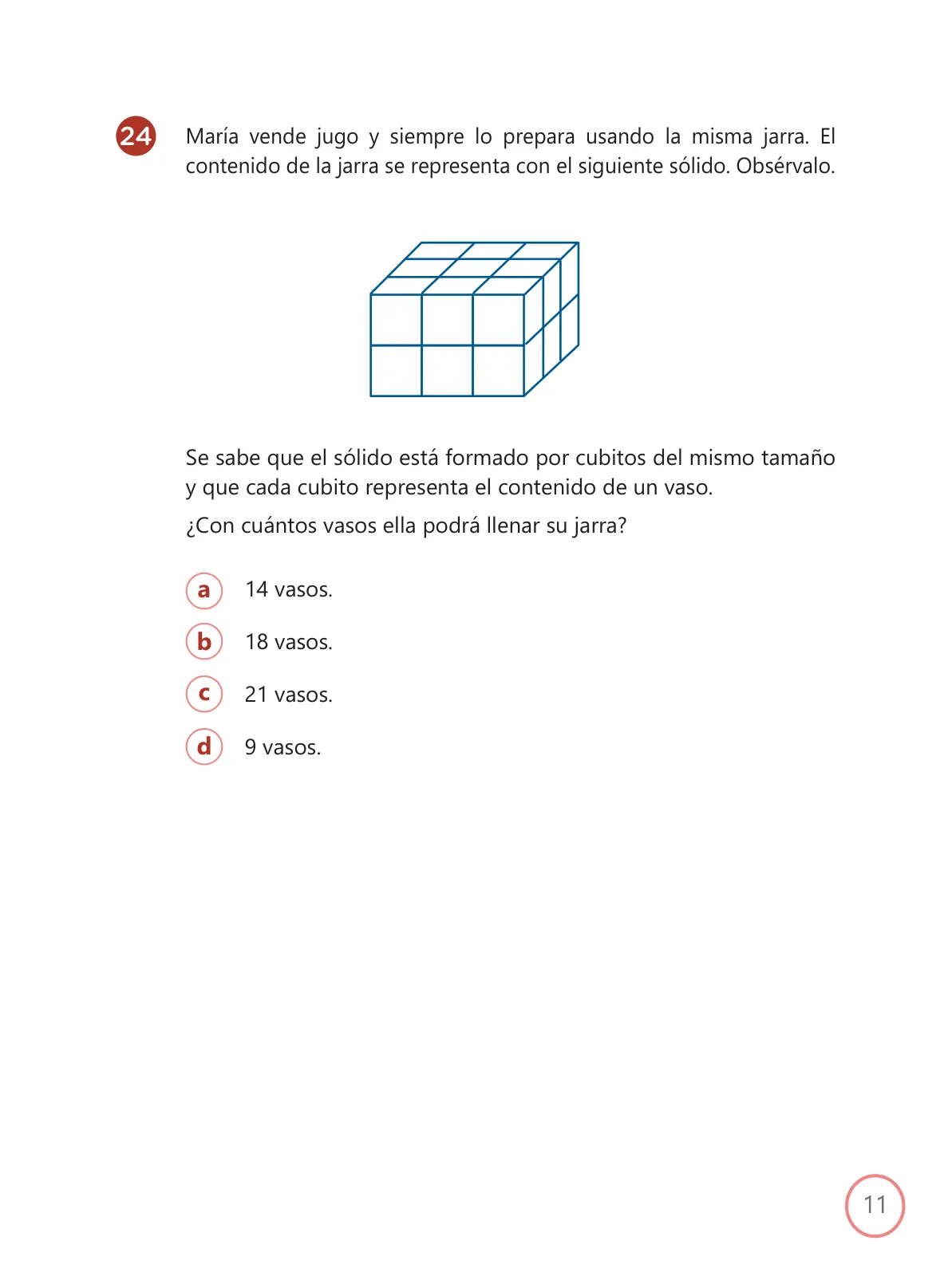 Página 11 de Kit de evaluación Salida 2 Demostrando lo que aprendimos : Matemática, tercer trimestre, Cuarto grado - Primaria · 2019