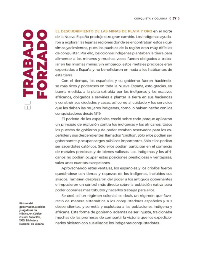 Página 38 de Historia del pueblo mexicano. Libro de Educación Secundaria Grado 1° Ciclo Escolar 2025 - 2026