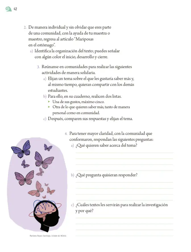 Página 45 de Proyectos de Aula. Libro de Educación Primaria Grado 6° Ciclo Escolar 2025 - 2026