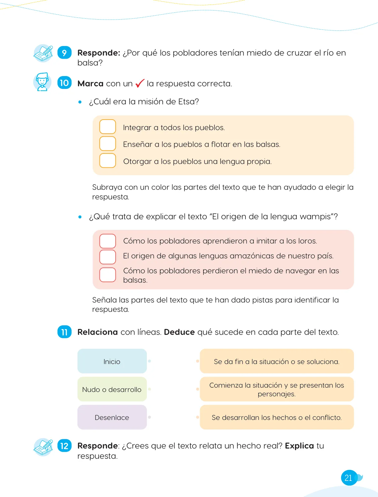 Página 23 de Cuadernillo de Comunicación 4, cuarto grado de Primaria · 2023