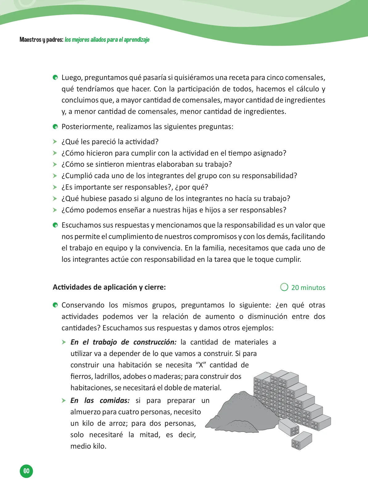 Página 62 de Guía para el trabajo docente con las familias del ciclo V de Primaria · 2016