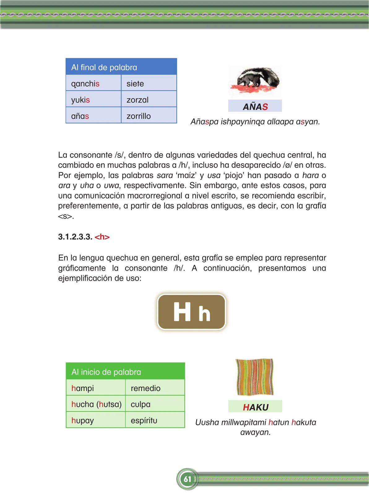 Miniatura página 63 de Chawpin qichwata alli qillqanapaq maytu = Manual de escritura quechua central · 2020