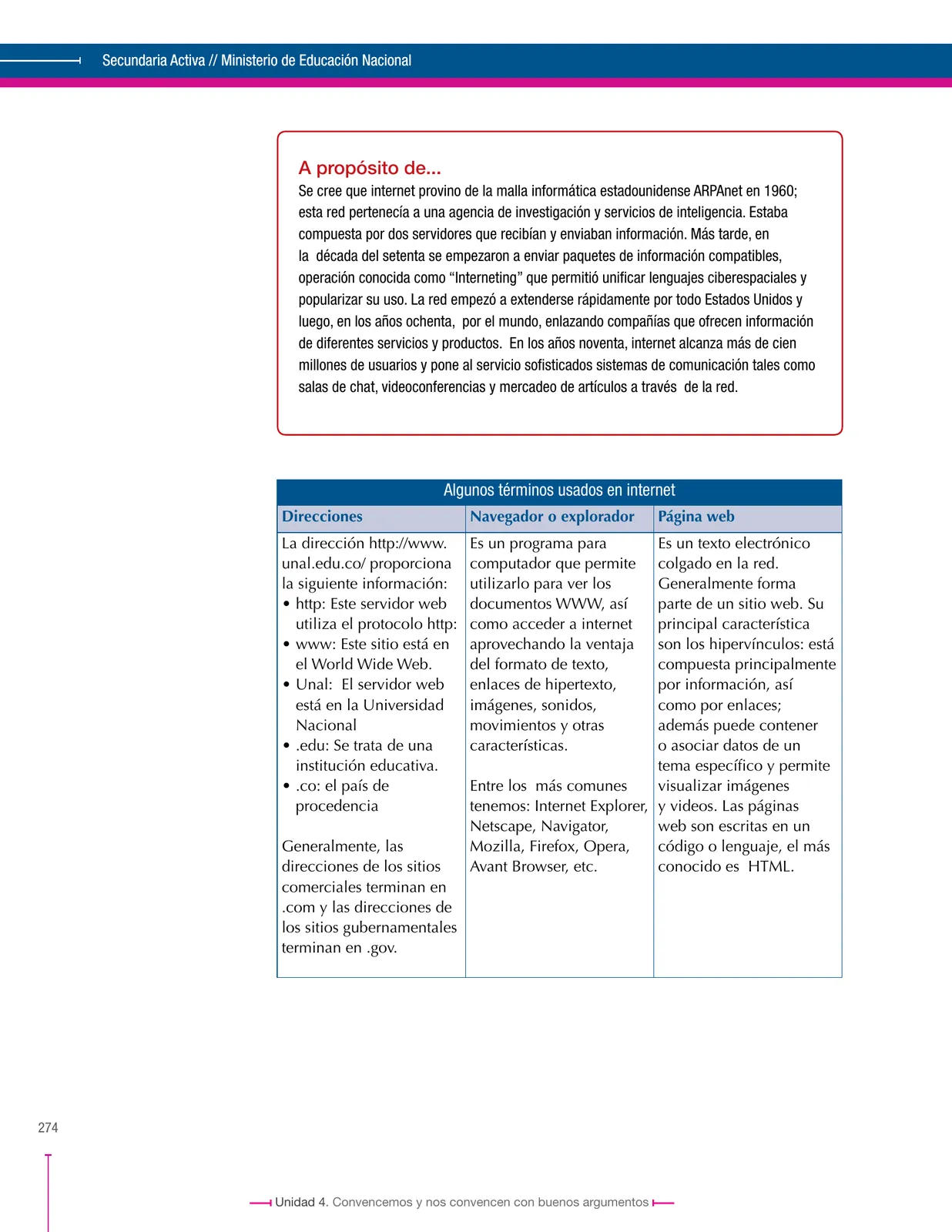 Página 274 de Lenguaje 9° · Secundaria Activa