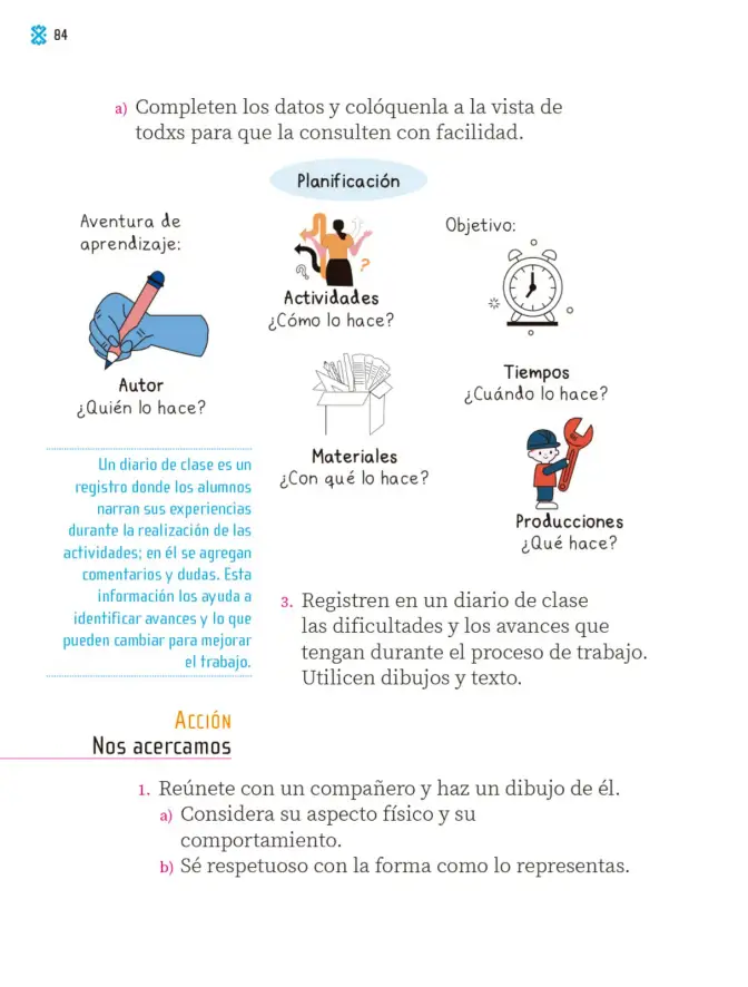 Página 85 de Proyectos Comunitarios. Libro de Educación Primaria Grado 1° Ciclo Escolar 2025 - 2026