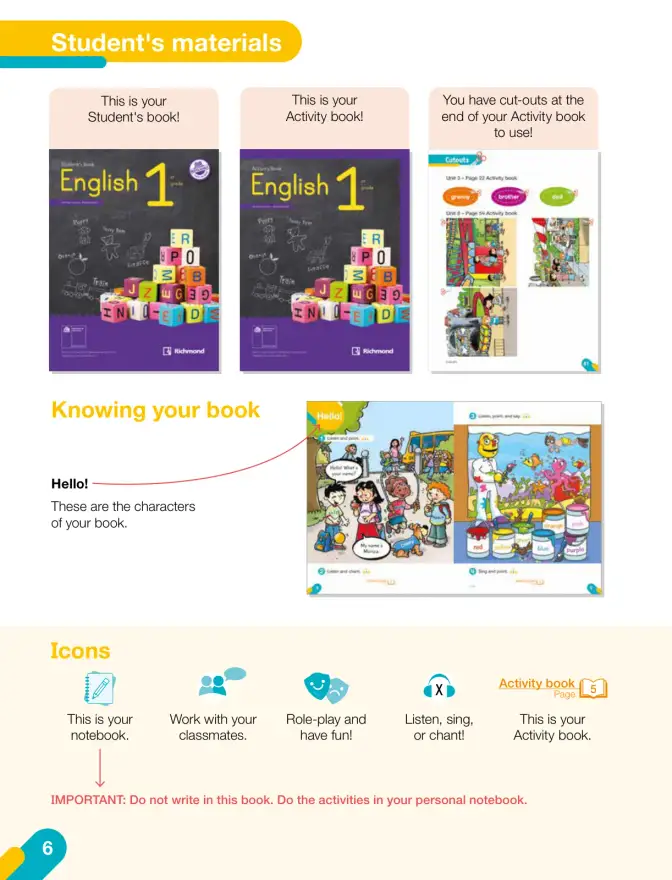 Página 8 de Inglés – Primero Básico | Student’s Book MINEDUC – Descargar PDF · 2024