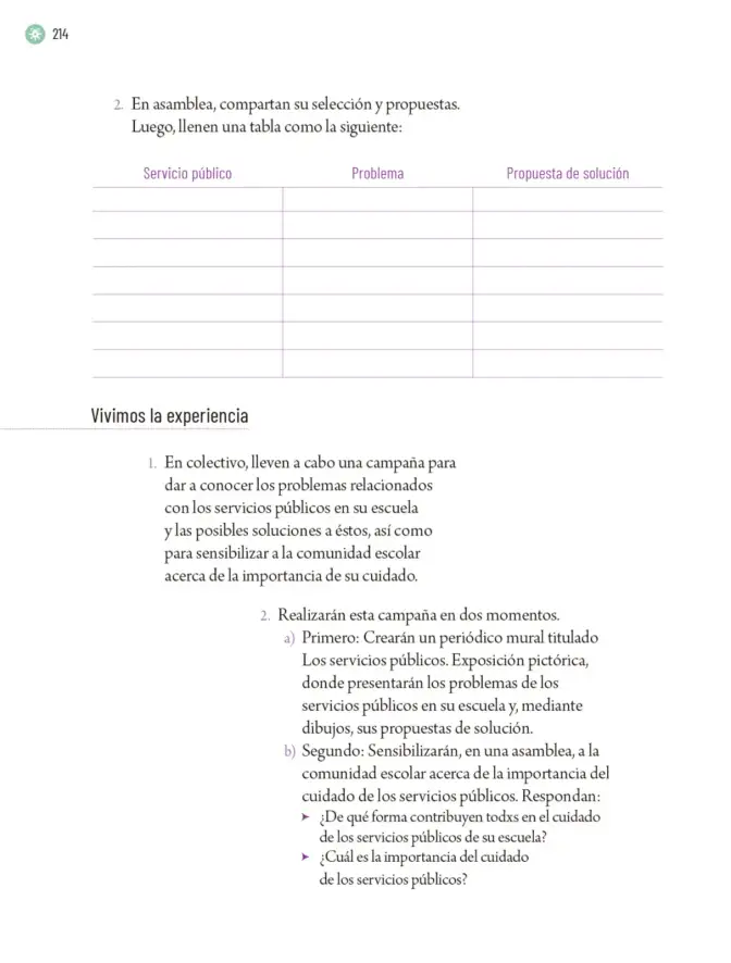 Página 217 de Proyectos Escolares. Libro de Educación Primaria Grado 6° Ciclo Escolar 2025 - 2026