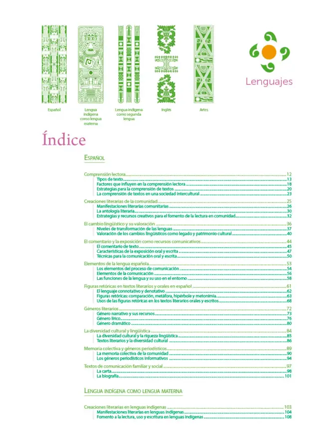 Página 10 de Colección Ximhai. Lenguajes. Libro de Educación Telesecundaria Grado 1° Ciclo Escolar 2025 - 2026