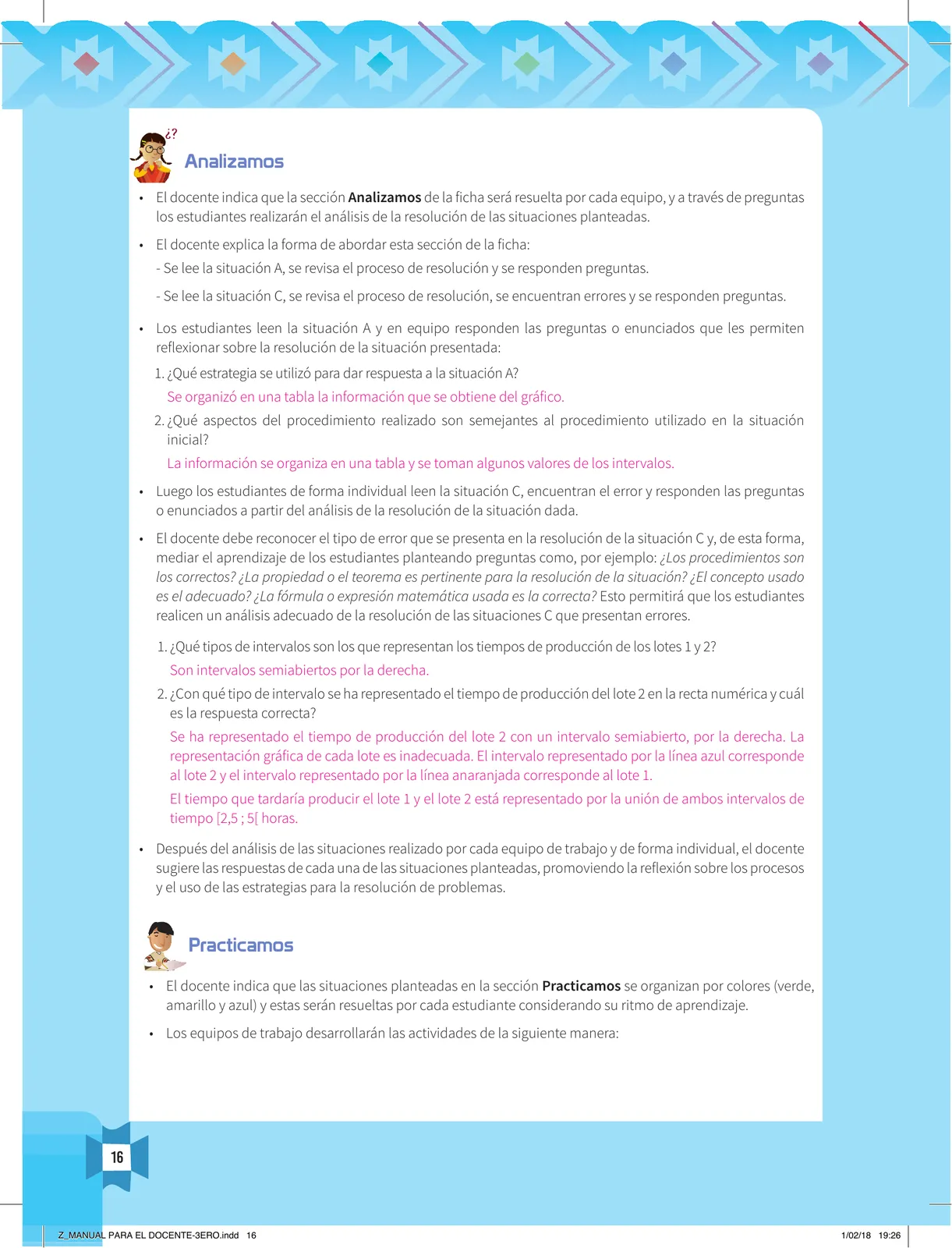 Página 18 de Resolvamos problemas 3 : manual para el docente 2018 · 2018