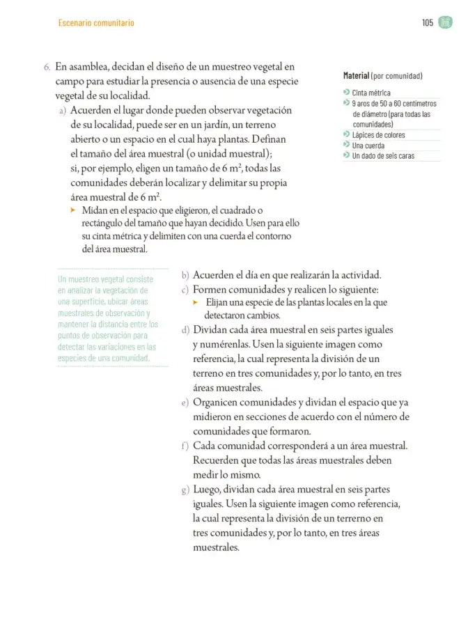 Página 108 de Proyectos Comunitarios. Libro de Educación Primaria Grado 6° Ciclo Escolar 2025 - 2026