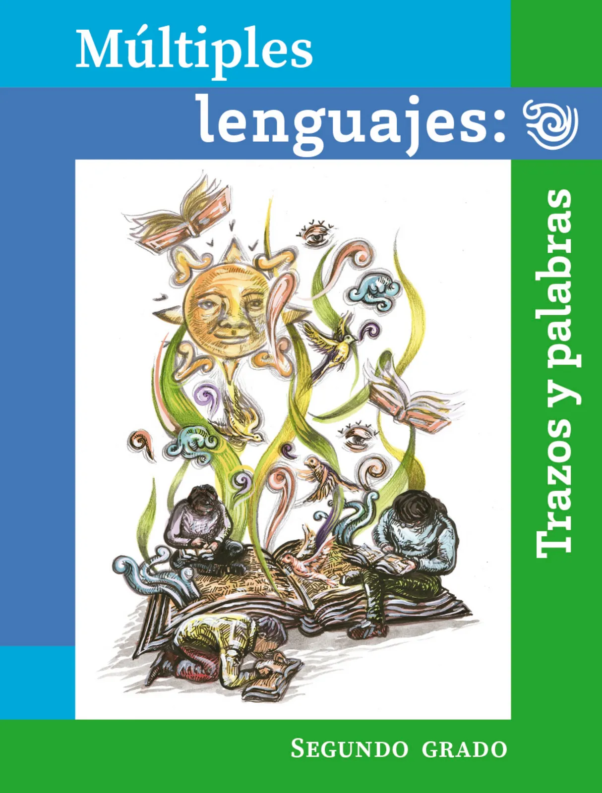 Portada de Múltiples lenguajes. Trazos y palabras. Libro de Educación Primaria Grado 2° Ciclo Escolar 2025 - 2026