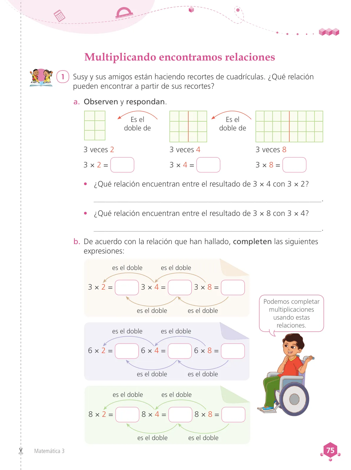Página 77 de Matemática 3 : cuaderno de trabajo para tercer grado de Educación Primaria 2019 · 2019