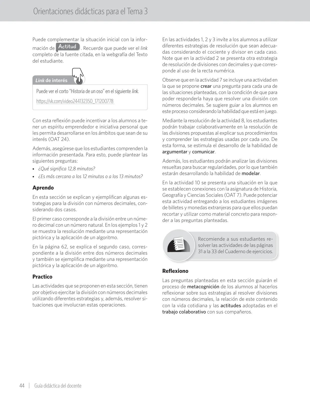Miniatura página 50 de Matemática – Sexto Básico | Texto del Estudiante MINEDUC – Descargar PDF · 2024