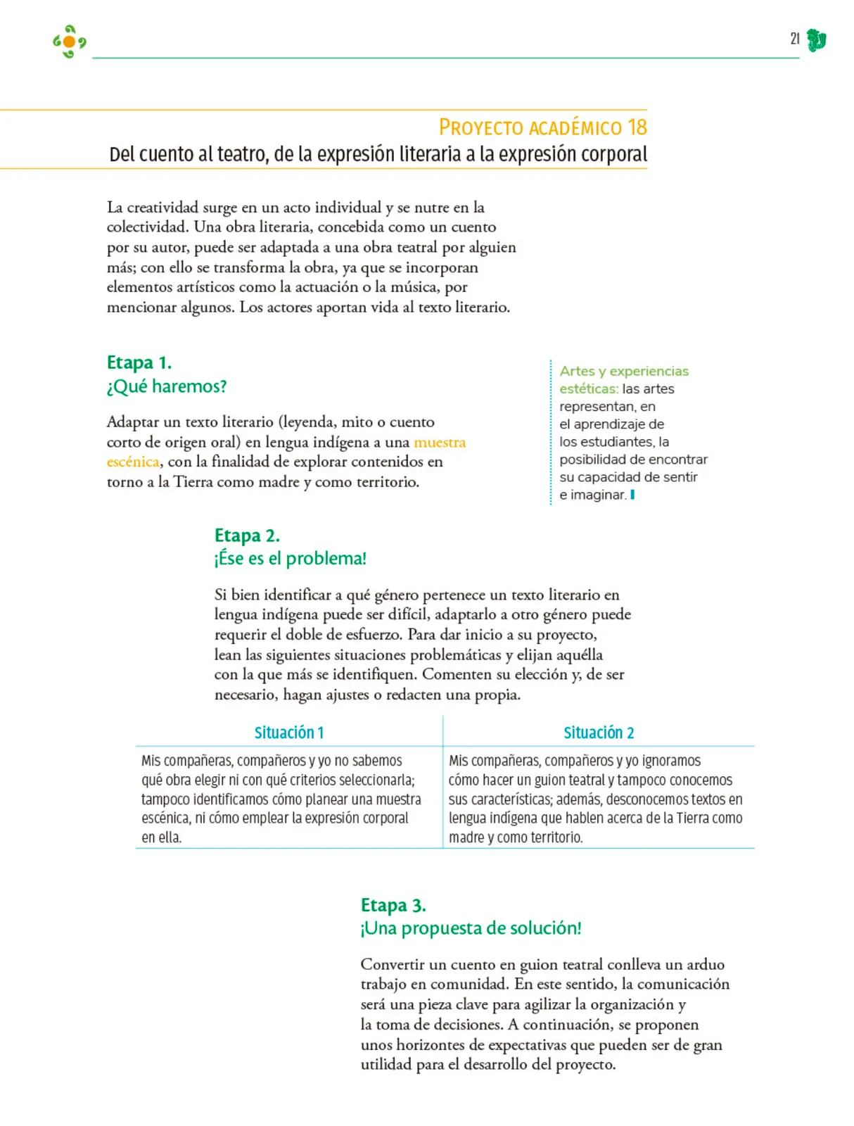 Página 22 de Colección Sk´asolil. Nuestro libro de Proyectos. Tomo II. Libro de Educación Telesecundaria Grado 2° Ciclo Escolar 2025 - 2026
