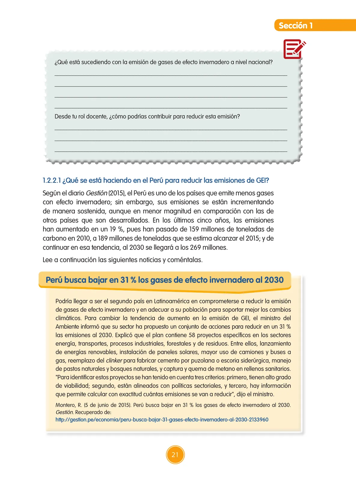 Miniatura página 22 de Guía de educación ambiental para el desarrollo sostenible : cambio climático · 2016