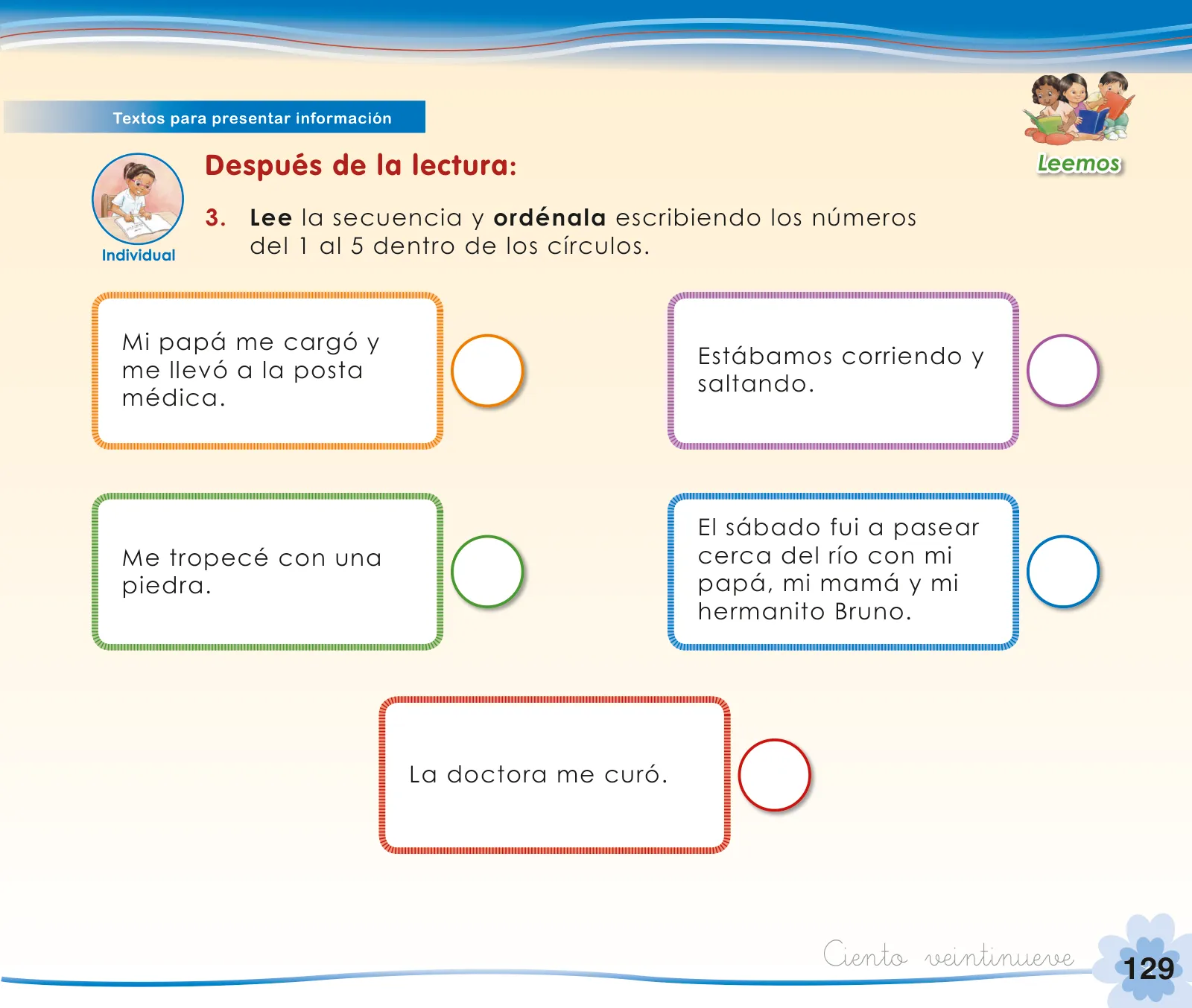 Miniatura página 131 de Comunicación 1 : cuaderno de trabajo para primer grado de Educación Primaria 2019 · 2019