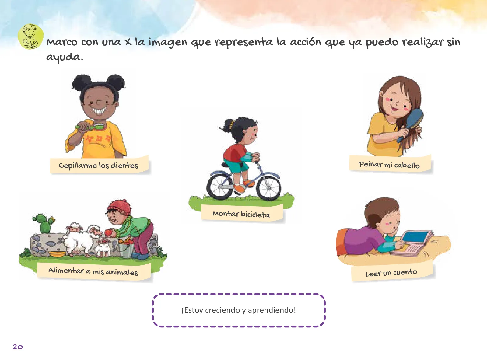 Página 22 de Cuadernillo de Tutoría 1 : primer grado de Educación Primaria · 2021
