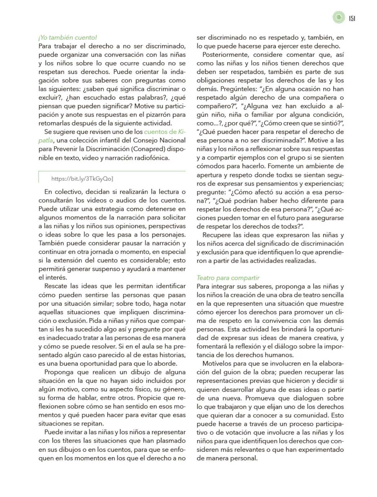 Página 152 de Modalidades de trabajo para la acción transformadora y el codiseño Libro de Educación Preescolar Grado 1°, 2°, 3° Ciclo Escolar 2025 - 2026