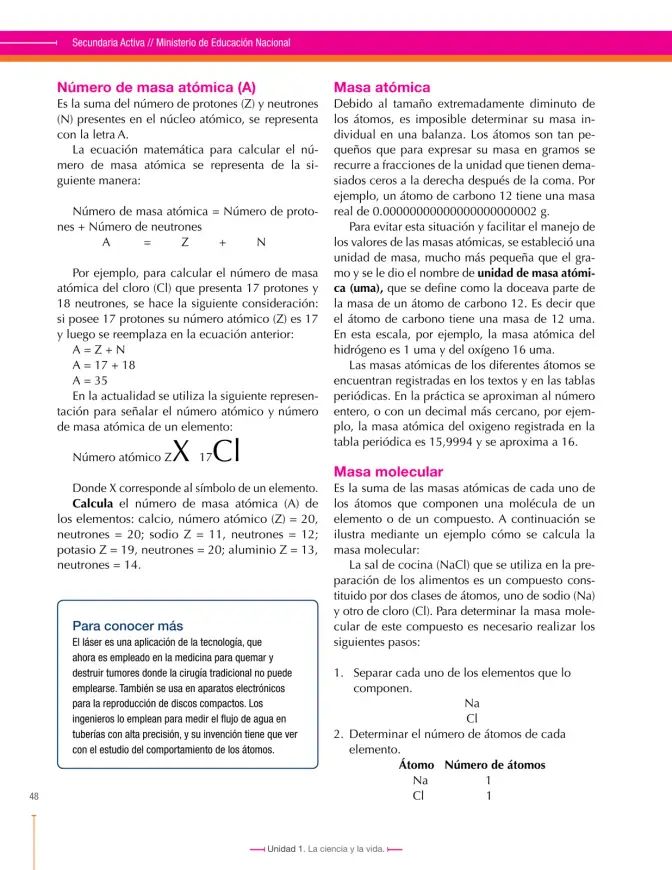 Página 48 de Ciencias Naturales 7° · Secundaria Activa