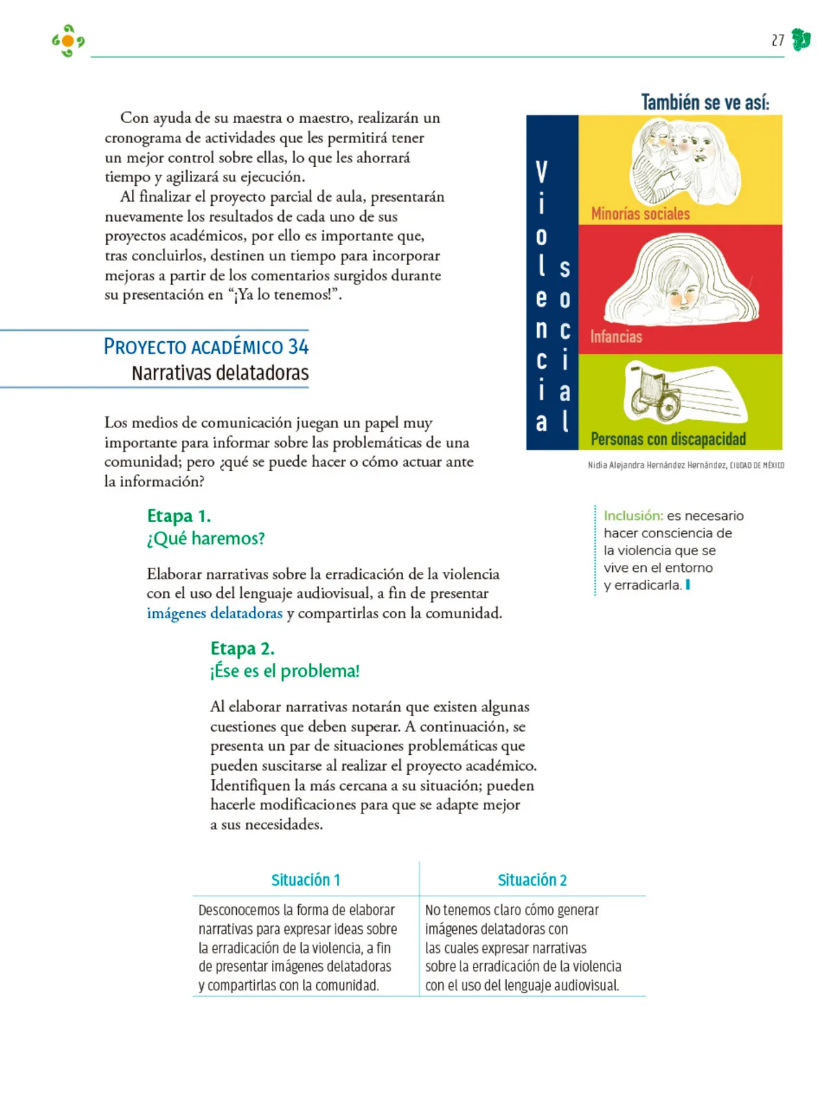 Página 28 de Colección Nanahuatzin. Nuestro libro de Proyectos.  Tomo III.  Libro de Educación Telesecundaria Grado 3°  Ciclo Escolar 2025 - 2026