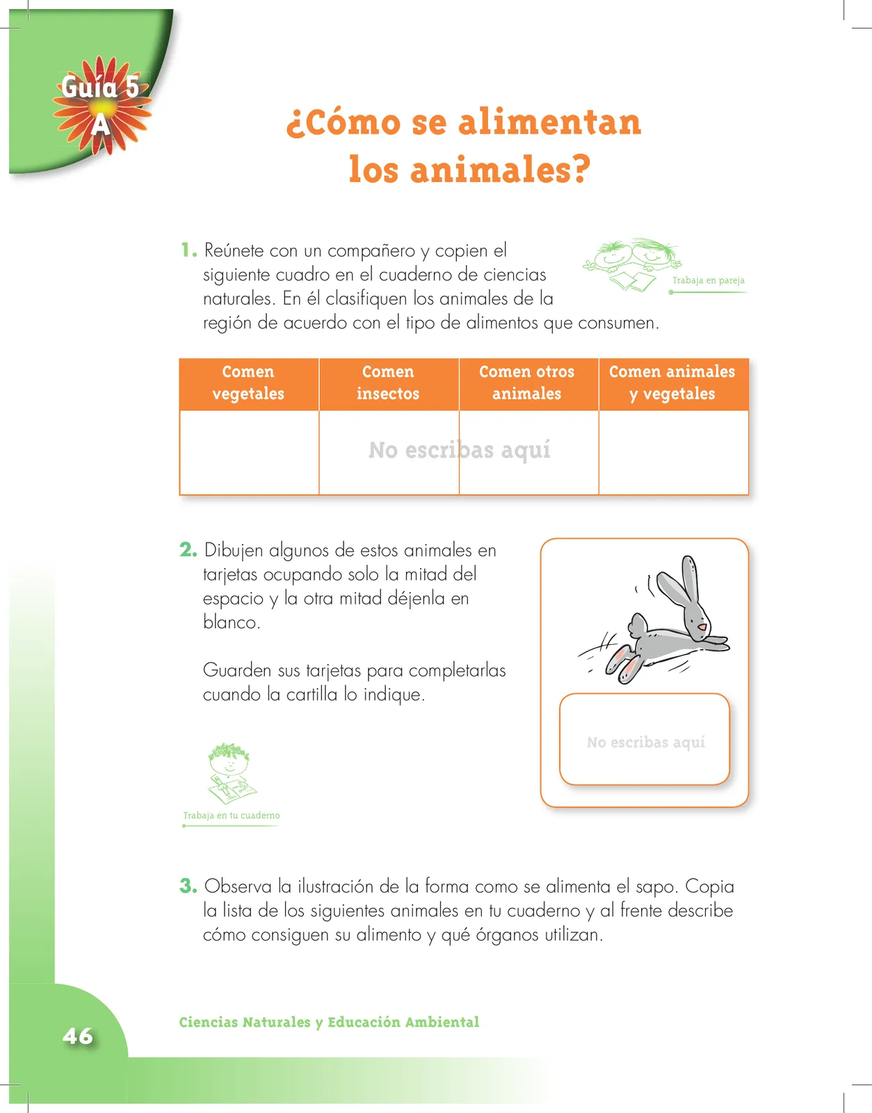Miniatura página 46 de Ciencias Naturales 3° · Cartilla 01