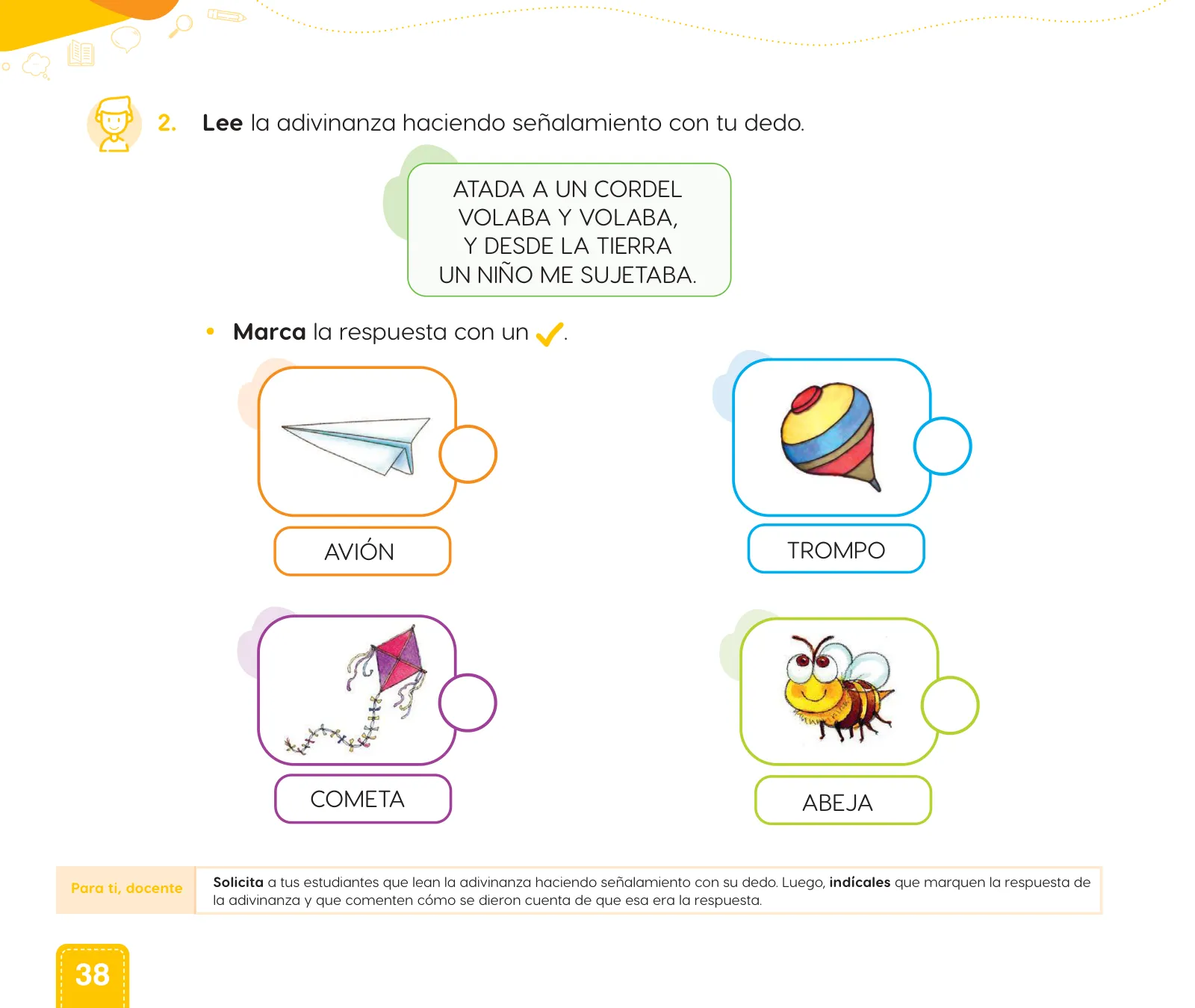 Página 40 de Cuadernillo de Comunicación 1. Primer grado de Primaria · 2024