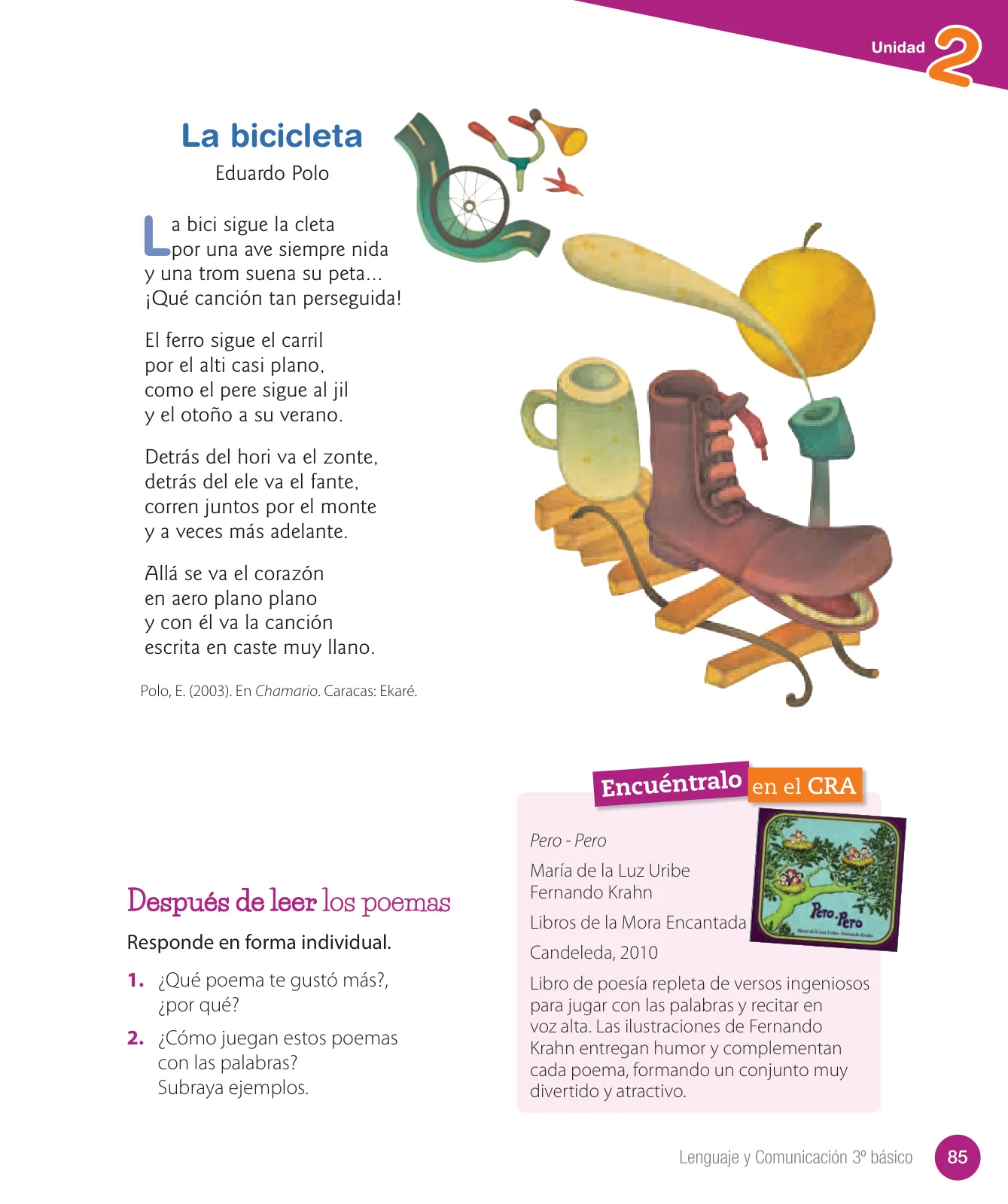 Página 87 de Lenguaje y Comunicación – Tercero Básico | Texto del Estudiante MINEDUC – Descargar PDF · 2024