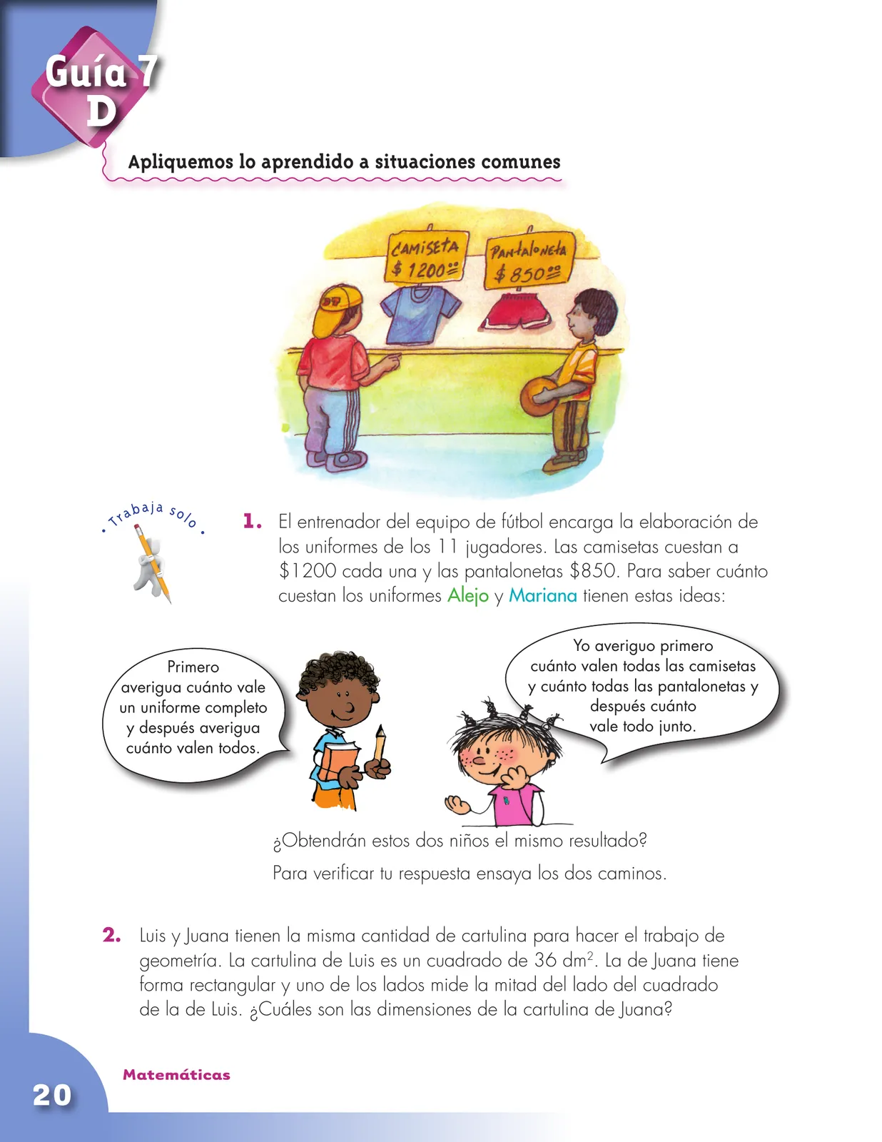 Miniatura página 20 de Matematica 5° · Cartilla 02