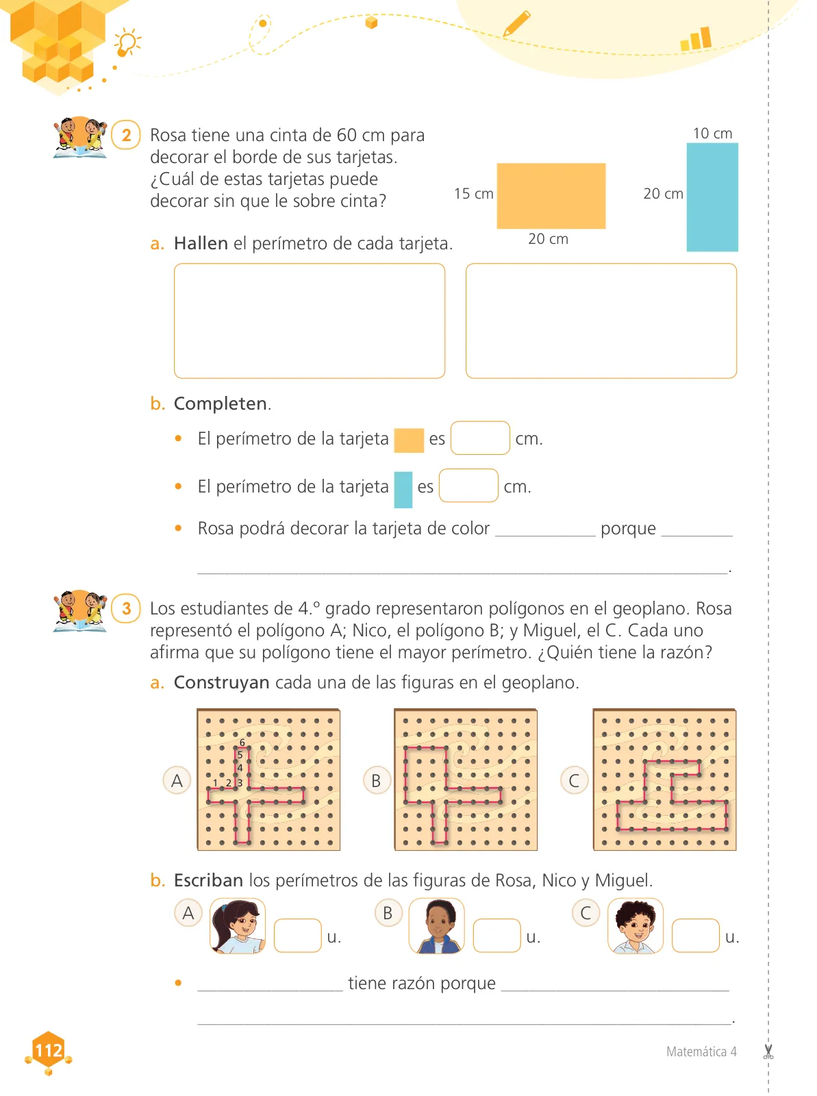 Miniatura página 114 de Matemática 4 : cuaderno de trabajo para cuarto grado de Educación Primaria 2019 · 2019