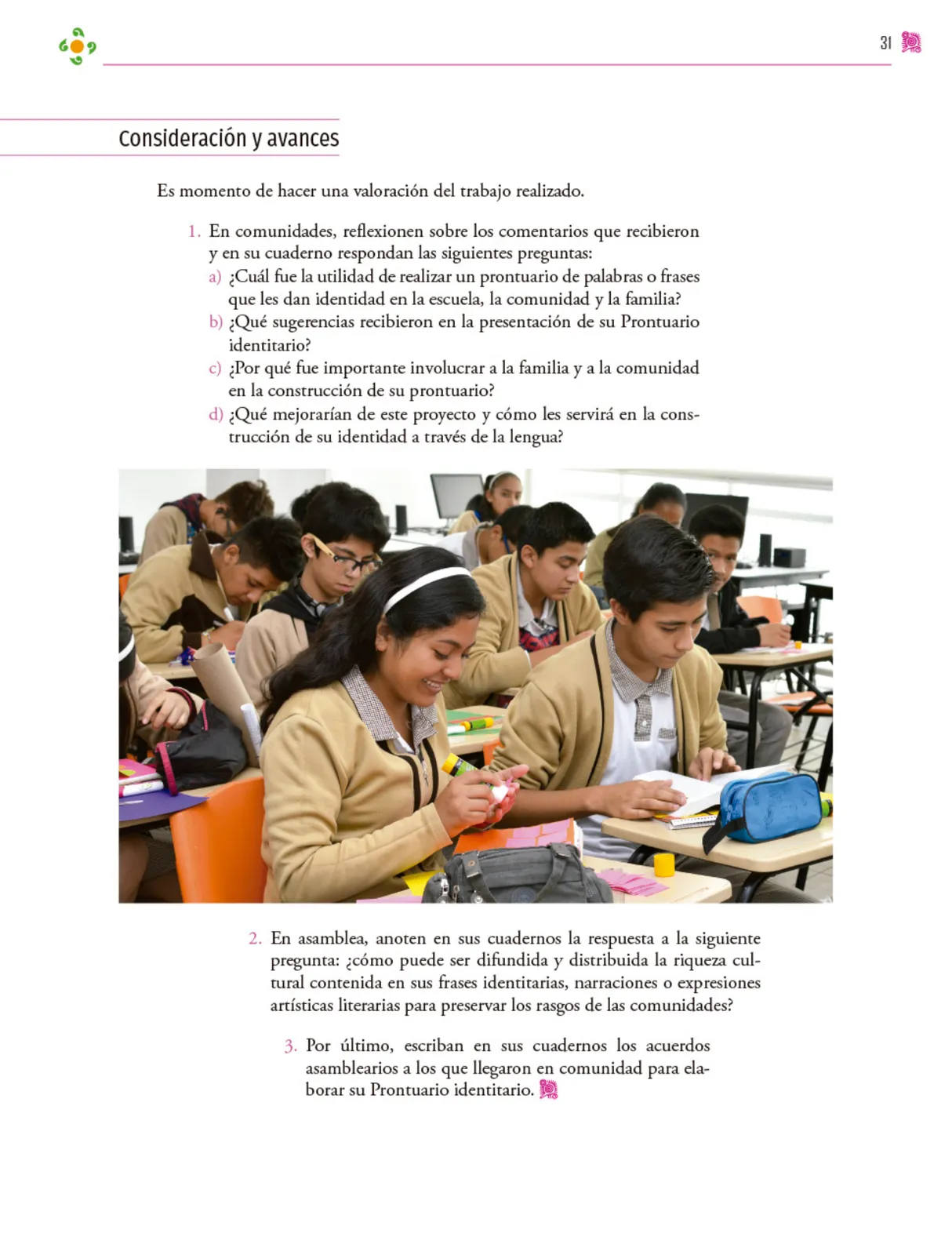 Miniatura página 32 de Colección Ximhai. Nuestro libro de proyectos.   Libro de Educación Secundaria Grado 1°  Ciclo Escolar 2025 - 2026