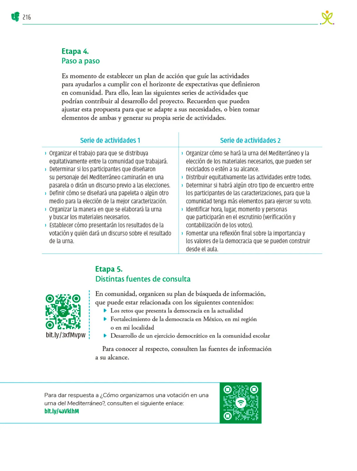 Miniatura página 217 de Colección Nanahuatzin. Nuestro libro de Proyectos. Tomo I.   Libro de Educación Telesecundaria Grado 3°  Ciclo Escolar 2025 - 2026