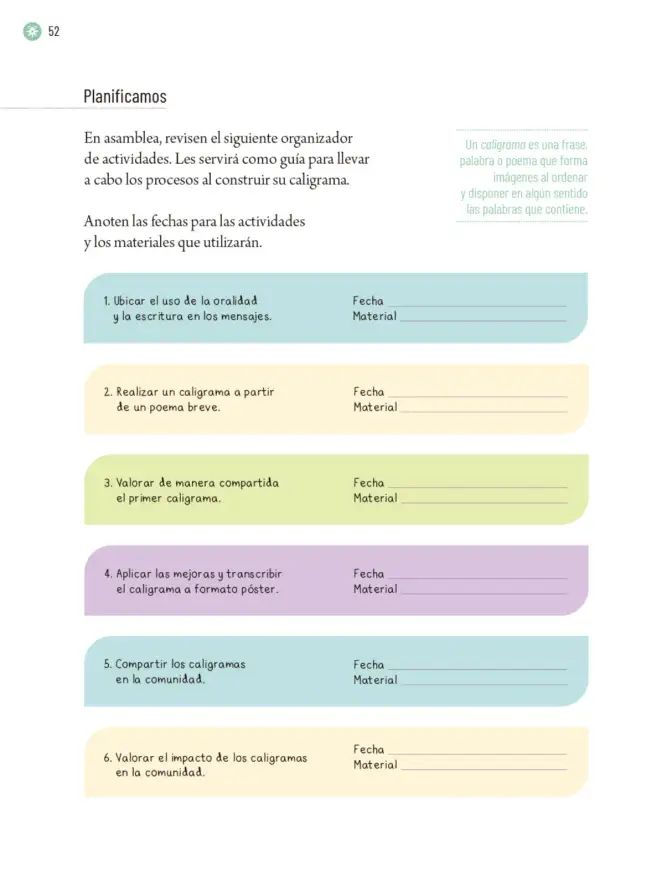 Página 55 de Proyectos Escolares. Libro de Educación Primaria Grado 6° Ciclo Escolar 2025 - 2026