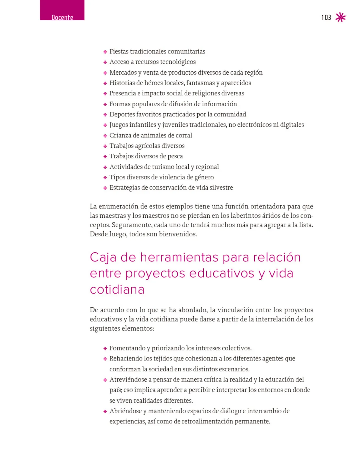 Página 104 de Un libro sin recetas para la maestra y el maestro. Fase 6. Libro de Educación Telesecundaria Grado 1°, 2°, 3° Ciclo Escolar 2025 - 2026
