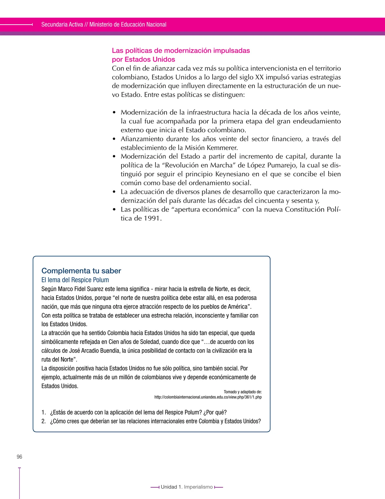 Miniatura página 96 de Ciencias Sociales 9° · Secundaria Activa