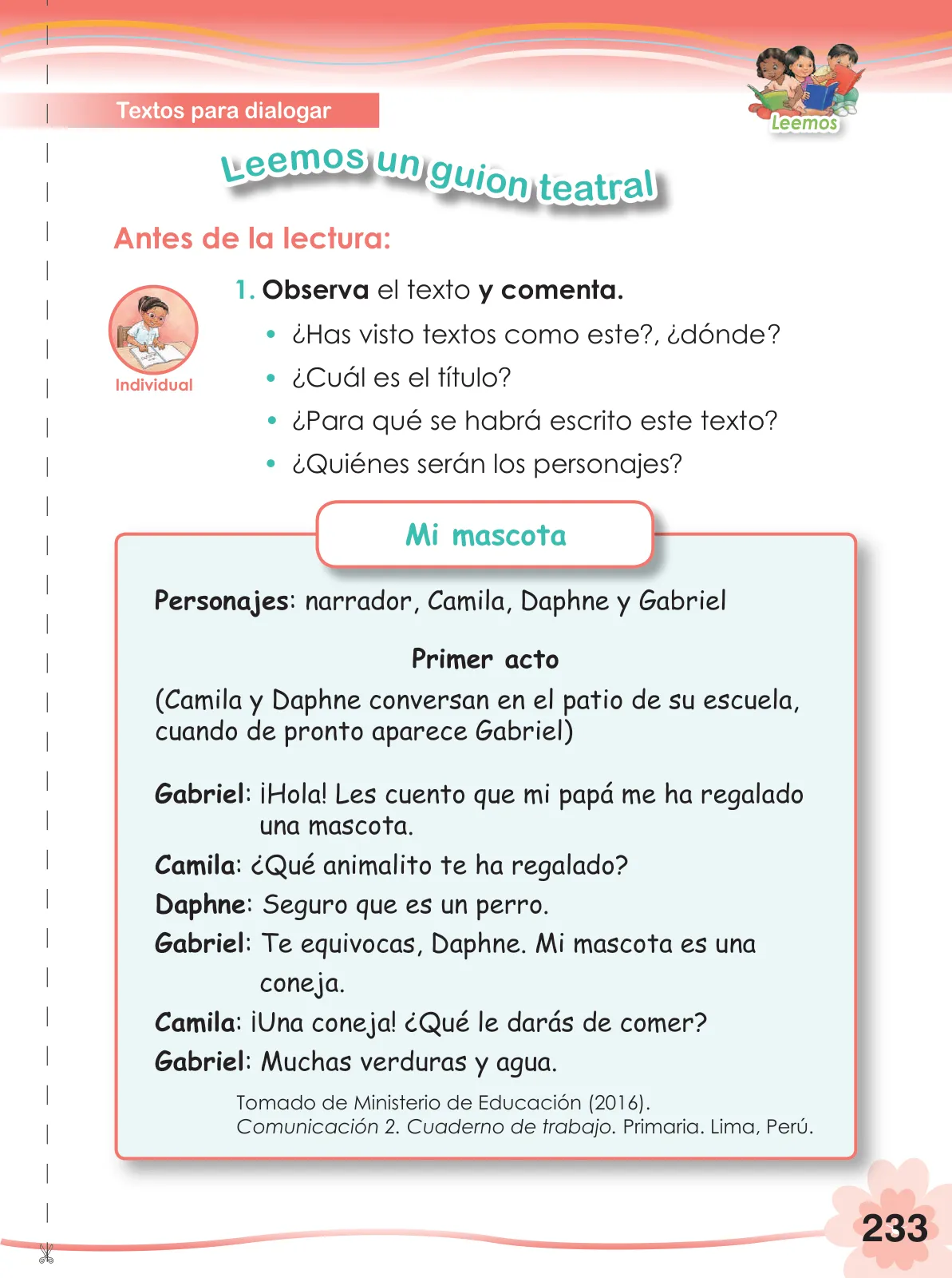 Página 235 de Comunicación 2 : cuaderno de trabajo para segundo grado de Educación Primaria 2019 · 2019