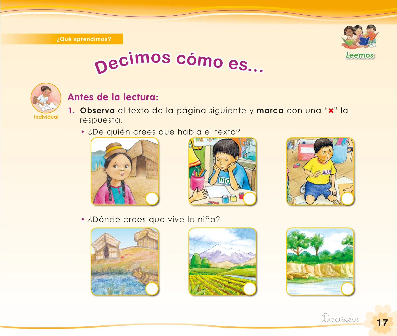 Miniatura página 19 de Comunicación 1 : cuaderno de trabajo para primer grado de Educación Primaria 2019 · 2019