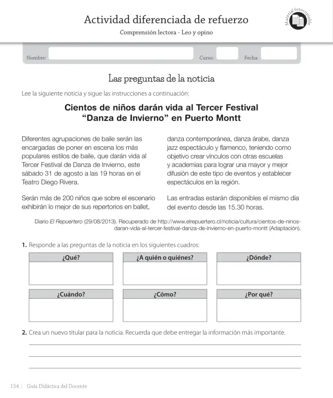 Página 238 de Lenguaje y Comunicación – Cuarto Básico | Texto del Estudiante MINEDUC – Descargar PDF · 2024