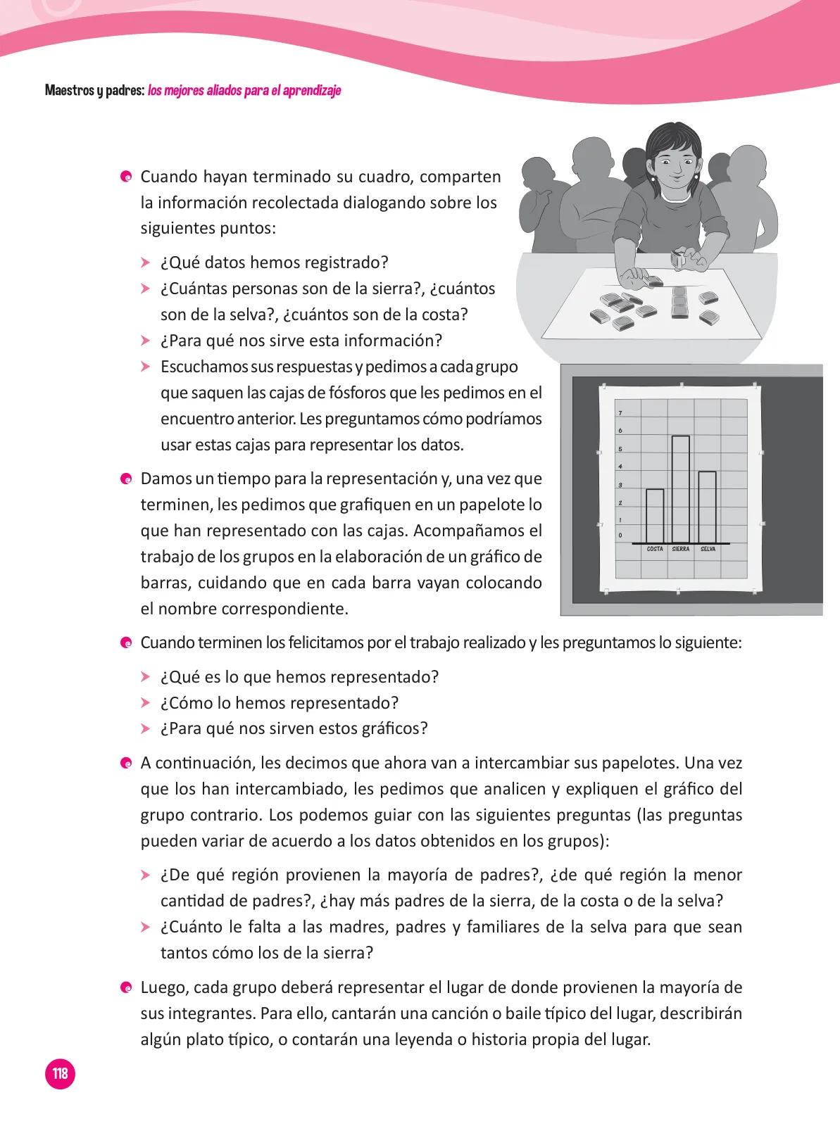 Miniatura página 120 de Guía para el trabajo docente con las familias del ciclo III de Primaria · 2016