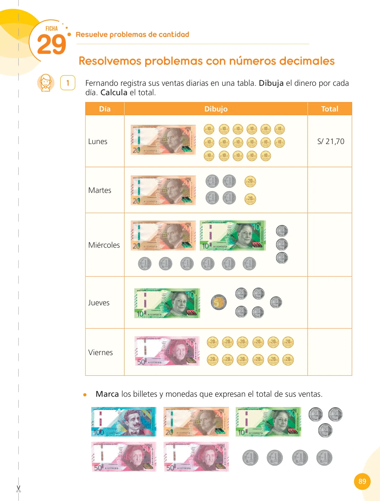 Miniatura página 91 de Cuadernillo de Matemática 5, quinto grado de Primaria ﻿ · 2023