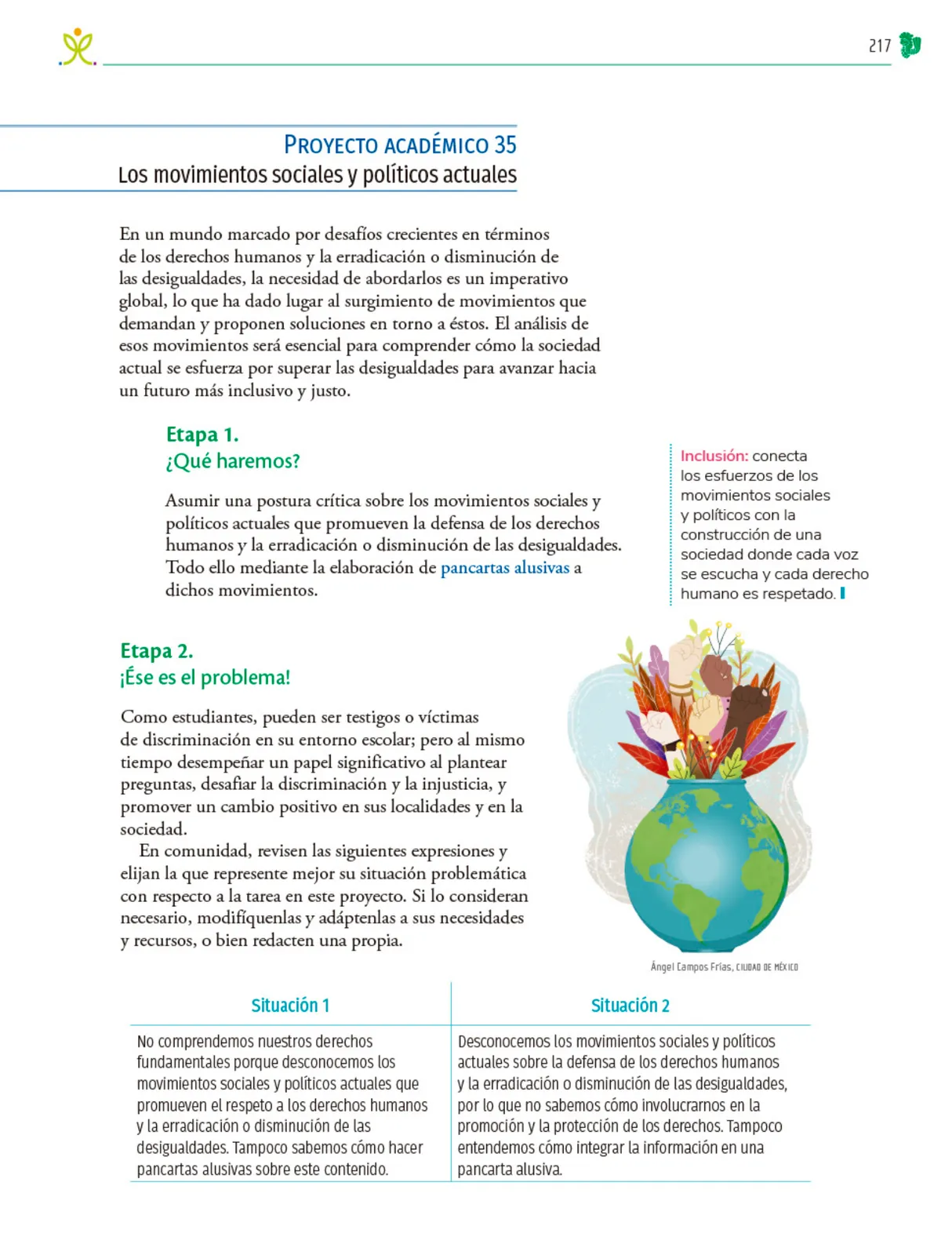 Miniatura página 218 de Colección Nanahuatzin. Nuestro libro de Proyectos.  Tomo III.  Libro de Educación Telesecundaria Grado 3°  Ciclo Escolar 2025 - 2026