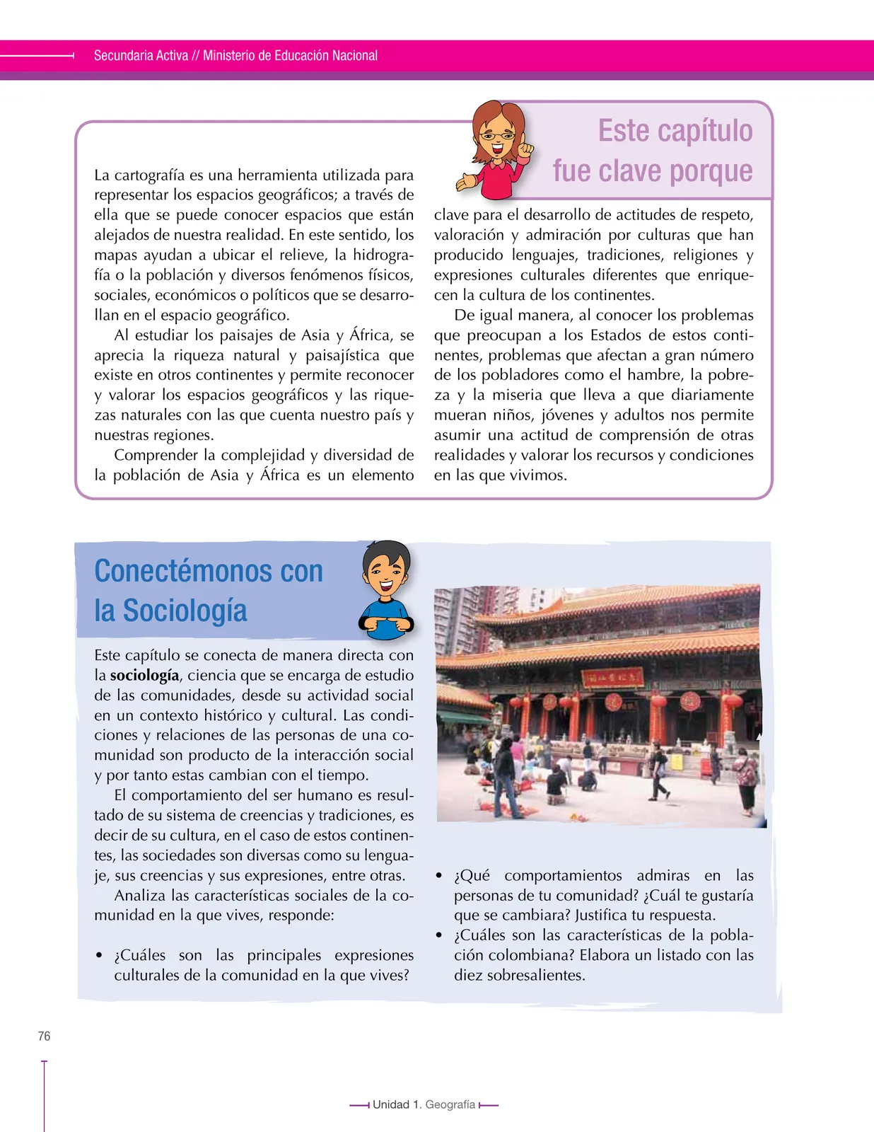 Página 76 de Ciencias Sociales 8° · Secundaria Activa