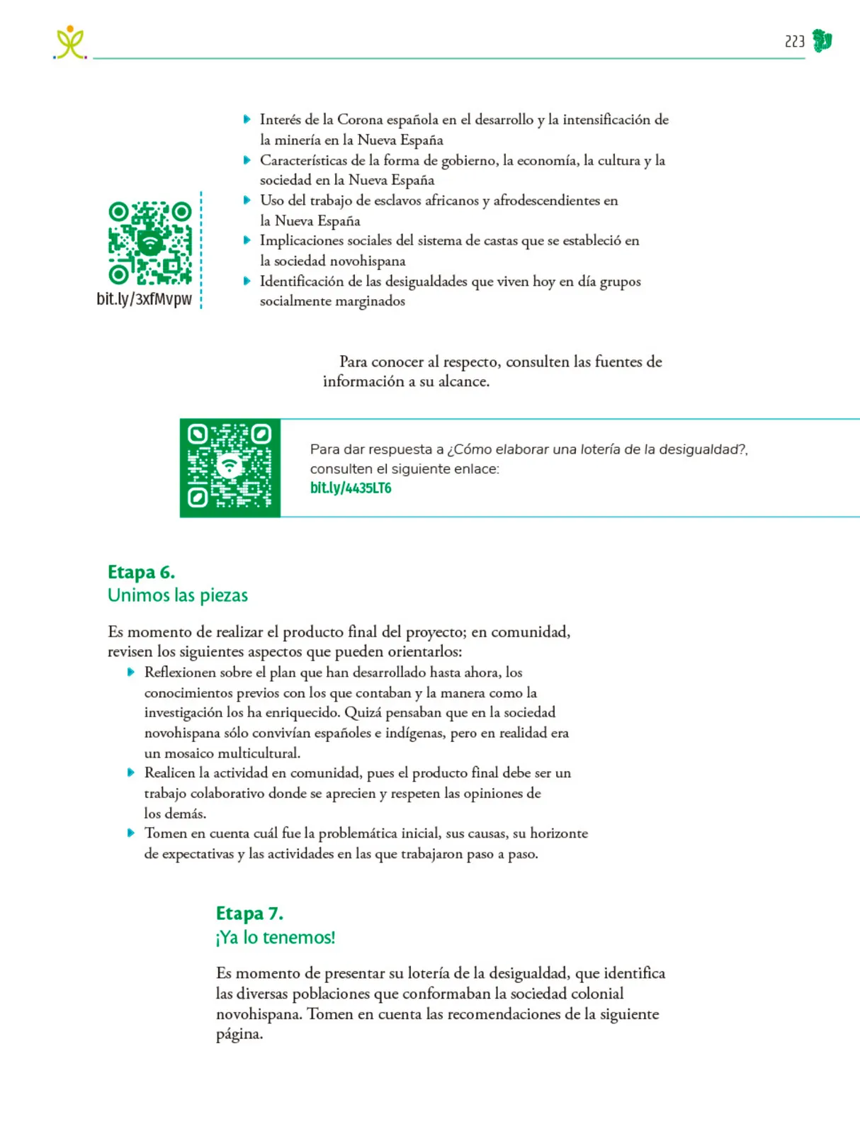 Miniatura página 224 de Colección Sk´asolil. Nuestro libro de Proyectos. Tomo I.    Libro de Educación Telesecundaria Grado 2°  Ciclo Escolar 2025 - 2026